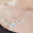 thumbnail image 4 of HHBEAUTY Angel Wings Heart Pendants Necklace for Women Dainty Zircon Chain, Necklace Jewelry for Her Friend Wife Mom Anniversary Wedding Birthday Valentines Mother's Day Gifts, 4 of 9