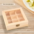 thumbnail image 4 of Wooden Tea Bag Jewelry Organizer Chest Storage Box 9 Compartments Tea Box Organizer Wood Sugar Packet Container, 4 of 5