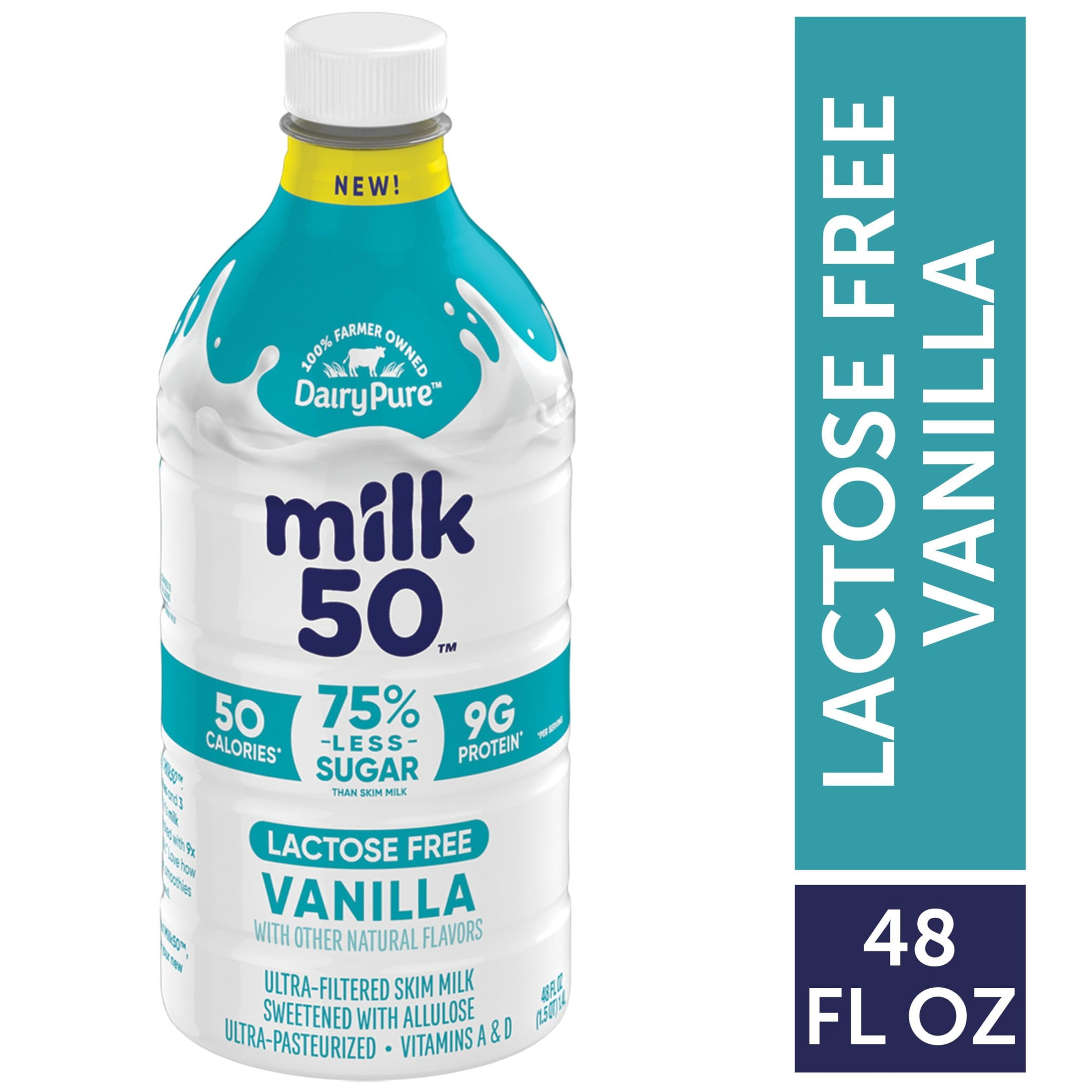 DairyPure Milk50 Vanilla Lactose Free Skim Milk, 48 Fl Oz
