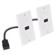 thumbnail image 1 of Paquete de 2 placas de pared compatibles con HDMI de 1 puerto en blanco (4k Uhd) Afortunado Sencillez, 1 of 5