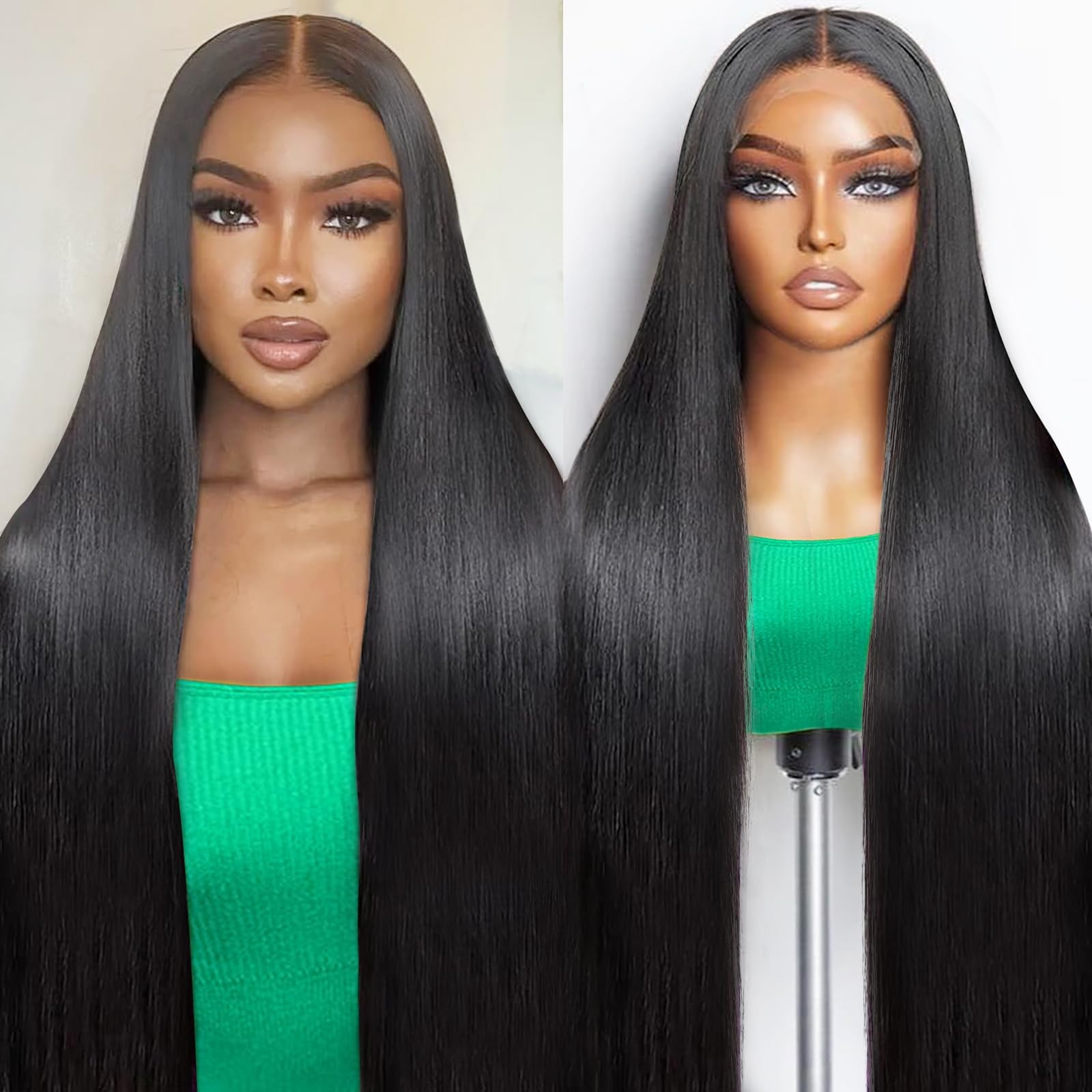 Mziio 32 Inch 13x6 Lace Front Wigs Human Hair Pre Plucked 