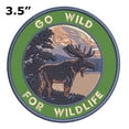 thumbnail image 2 of Go Wild For Wildlife! 3.5 Inch Iron Or Sew On Embroidered Fabric Badge Patch Seek Adventure, National Park Iconic Series, 2 of 2