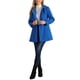 thumbnail image 2 of Abrigo largo de invierno de doble botonadura con cuello Peter Pan para mujer Inspire Chic en azul índigo S, 2 of 5