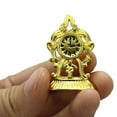 thumbnail image 2 of 1:12 Miniature golden clock dollhouse diy doll house decor accessories, 2 of 6