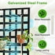 thumbnail image 3 of Pantalla de Privacidad con Macetero, Jardín Elevado Metálico con Enrejado y Ruedas, Maceteros para Patio, Caja con Drenaje para Plantas Trepadoras, Flores y Vegetales, 3 of 7
