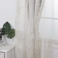 thumbnail image 4 of GYROHOME Double Layered Curtains with Embroidered White Sheer Tulle Room Darkening Grommet Top 2Panels,52x84inch,Beige, 4 of 5