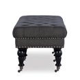 thumbnail image 3 of Linon Isabelle 50" Wood Upholstered Bench in Gray, 3 of 10