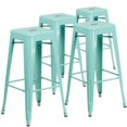 thumbnail image 1 of Commercial Grade 4 Pack 30" High Backless Mint Green Indoor-Outdoor Barstool, 1 of 9