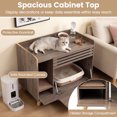 thumbnail image 6 of Gymax Cat Litter Box Enclosure Hidden Litter Box Furniture w/ Flip-down Opening Door, 6 of 10