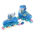 thumbnail image 4 of Patins en Ligne Ajustables Bleus Respirants Roues Lumineuses Lames de Rouleau Extérieur pour Enfants, 4 of 9