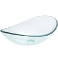 thumbnail image 2 of Novatto CHIARO TIS-324CMB Clear Oval Slipper Glass Vessel Sink with Matte Black Drain, Mounting Ring, 2 of 4