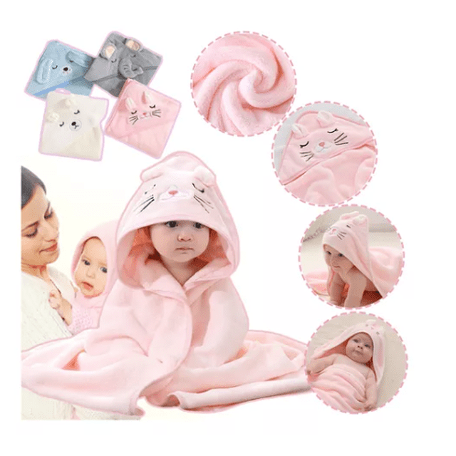 Toalla de baño para bebés suave y cómoda de 80 * 80 cm
