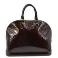 thumbnail image 3 of Pre-Owned LOUIS VUITTON Alma GM Monogram Vernis Leather Satchel Bag Amarante, 3 of 12
