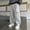 Grey, variant on Teen Cargo Pants Elastic High Waisted Drawstring Baggy Cargo Pants With Pocket Loose Fit Sports Outdoor Loose Pants Girl Pants Size 11-12 years