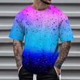 thumbnail image 2 of Tosmy Men's T-Shirts Male Spring Autumn Floral Print Short Sleeve Crew Neck Tshirt Fashion Trend Bottoming Shirt T-Shirt For Men, 2 of 4