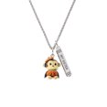 thumbnail image 2 of Delight Jewelry Resin Monkey in Pumpkin Costume Silvertone Always My Sister Bar Charm Necklace, 23", 2 of 4