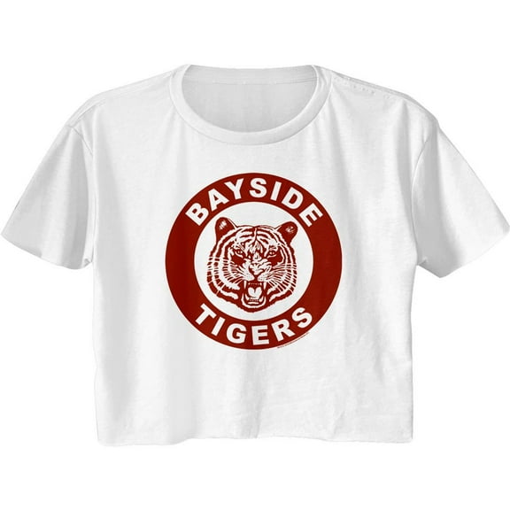 Saved by the Bell Bayside Redux White Women's Crop T-Shirt