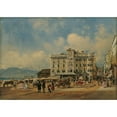 thumbnail image 2 of Rudolf von Alt 14x11 Black Ornate Wood Framed Double Matted Museum Art Print Titled: The Town Hall in Gmunden (1860), 2 of 5