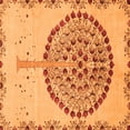thumbnail image 1 of Ahgly Company Indoor Square Abstract Orange Modern Area Rugs, 3' Square, 1 of 4