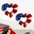 thumbnail image 4 of kladzum American Independence Day Garland Decoration Hanging Decoration Red White and Blue Five-Pointed Star Hanging Decoration Wall Hanging Door Hanging 4Th of July Garland, 4 of 7