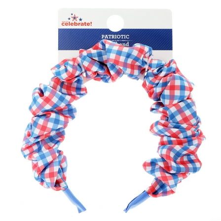 Way to Celebrate Americana Gingham Headband, 1 Piece