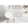 thumbnail image 4 of Elegant Kitchen and Bath 62 inch Soaking Bathtub in Glossy White with Brushed Gold Trim, 4 of 8