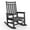 Embossed Wood Grain-Black, variant on Studyset Oversized Rocking Chair,Outdoor Adirondack Rocking Chair,All Weather HDPE Fire Pit Chair with Wide Back,380LB Weight Capacity Outdoor Lounger Rocking Fire Pit Chair for Patio,Garden,Backyard