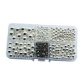 thumbnail image 2 of 600 piezas de cuentas sueltas para manualidades, brillantes, decorativas, redondas, versátiles y hechas a mano. Plata, 2 of 9