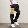 thumbnail image 2 of Pantalones cargo para hombre - Corte recto - Dobladillo ajustable - Cintura elástica - Ropa de trabajo - Poliéster, 2 of 5