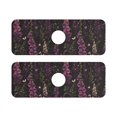 thumbnail image 7 of Yayeee Faucet Mat for Kitchen Sink 14.7" Diatomite Long Splash Guard Pad, Dark Purple Floral Pattern, 2 Pack, 7 of 7