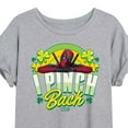 thumbnail image 3 of Marvel Deadpool - St. Patrick's Day I Pinch Back - Women's Oversized Graphic T-Shirt, 3 of 5