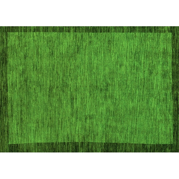 Ahgly Company Indoor Rectangle Abstract Green Modern Area Rugs, 8' x 12'