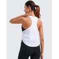thumbnail image 3 of CRZ YOGA Pima Cotton Ruched Side Tank Tops for Women Workout Athletic Casual Racerback Sleeveless Shirts, 3 of 6