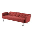 thumbnail image 6 of Aukfa Futon Tufted Back Convertible Sofa with 2 Cup Holders - 72" Twin - Red, 6 of 9