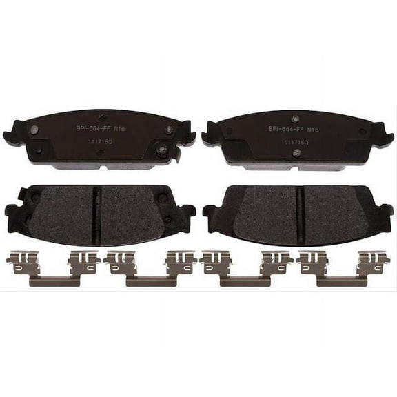 Rear Brake Pad Set - Compatible with 2014 - 2018 Chevy Silverado 1500 2015 2016 2017