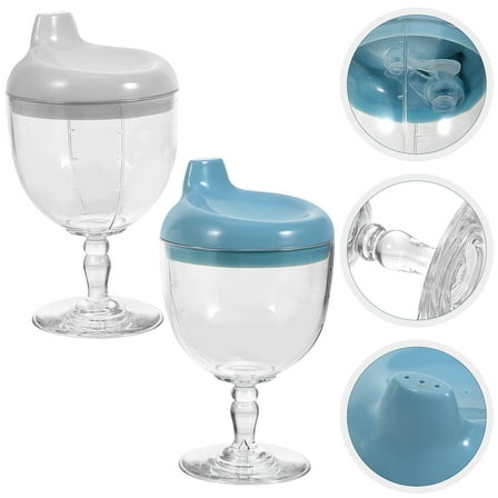 LEORX 2pcs Sippy Cup Durable Training Cups For Years Multi Functional Goblet For Milk Juice Design