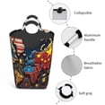 thumbnail image 4 of KLL World Map Of Digital Circuits Laundry Hamper,Large Canvas Fabric Lightweight Storage Basket Toy Organizer Dirty Clothes Collapsible Waterproof, 4 of 6