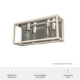 thumbnail image 7 of Hunter - Squire Manor 2-light Brushed Nickel, Medium Size Vanity Light, Dimmable, Modern Style, for Bedrooms, Dining, Living Rooms - 19672, 7 of 7
