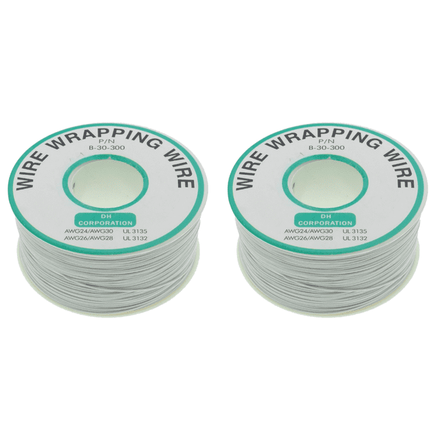 250M 30AWG Cable Cobre Estañado Electrónico Envoltura Alambre () Blanco