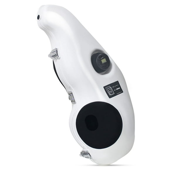 Alto Saxophone Muffler & Noise Eliminator - Multifunctional Electronic Pickup Mute for Beginners, Practice Anywhere Without Disturbing Others (White)