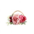 thumbnail image 3 of A-Waroom 6 Pcs Floral Elegance on Little Heads Baby Girl Nylon Headbands Trendy Flower Hair Band Bows for Newborns and Toddlers, 3 of 5