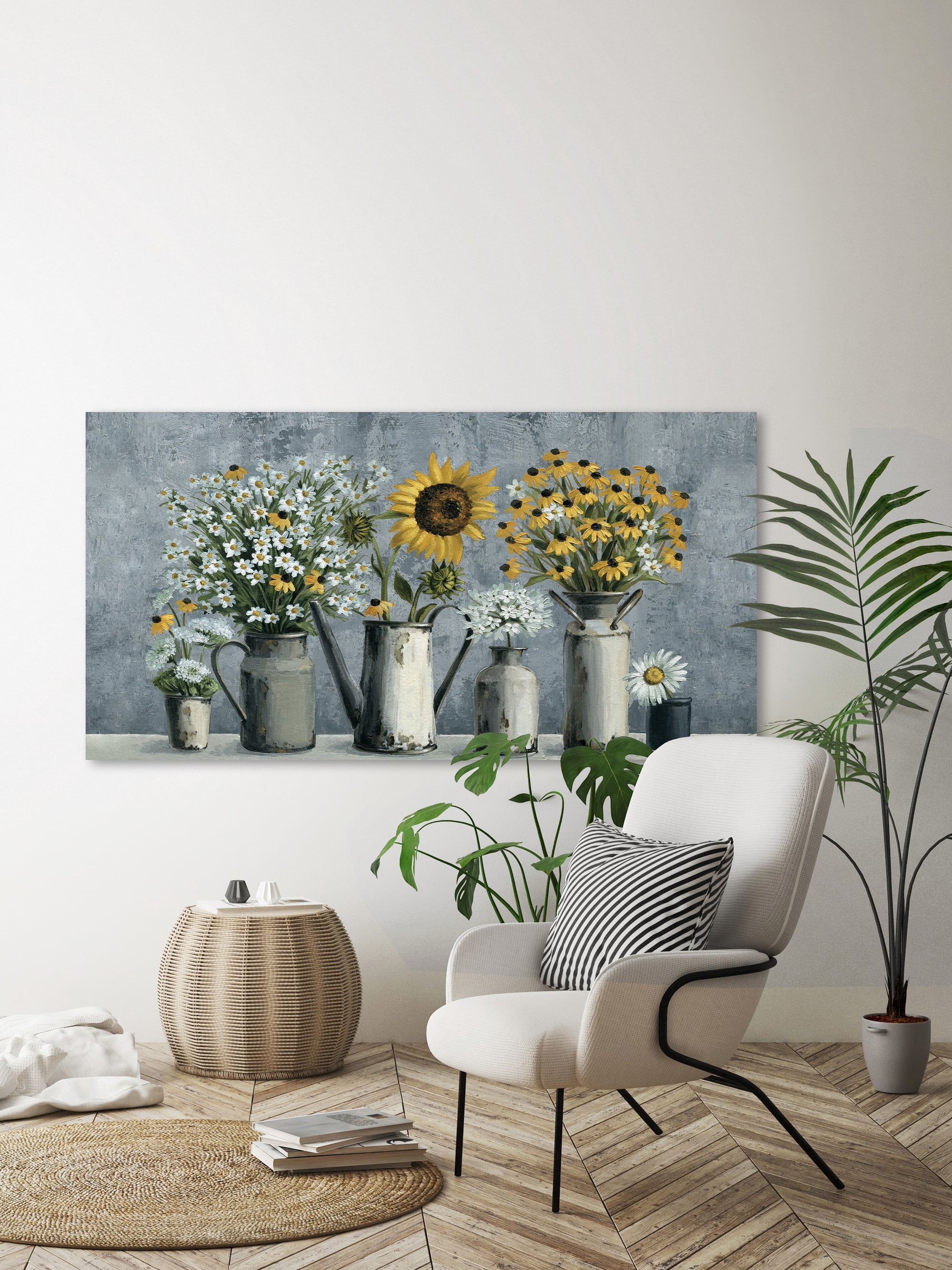 Marmont Hill Eccentric Sunflower Canvas Wall Art, 18" x 36"