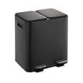 thumbnail image 1 of The Step N' Sort 2 x 15L, Dual Trash and Recycling Bin with Slow Close Lid and Removable Inner Bins, Black, 1 of 6
