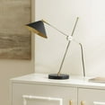 thumbnail image 3 of SAFAVIEH Duane 24 in. Modern Chrome Iron Table Lamp with Black Shade, 3 of 5