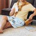 thumbnail image 2 of Salouo Cartoon Turtle Pattern Men's Sleep Pajama Shorts,Pajama Bottoms Elastic Waistband Sleep Pajama Short PJ Shorts for Men -X-Large, 2 of 6