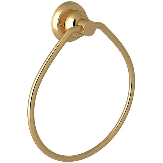 Perrin And Rowe U.6434 Holborn 6 -1/2" Wall Mounted Towel Ring - Brass