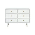 thumbnail image 6 of Linon Six Drawer Geo Texture Dresser in White, 6 of 13