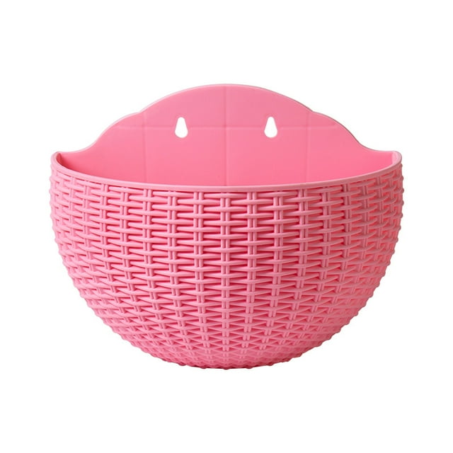 Faithtur Panier à Fleurs Vase à Pots de Fleurs Demi-Rond de Couleur Unie