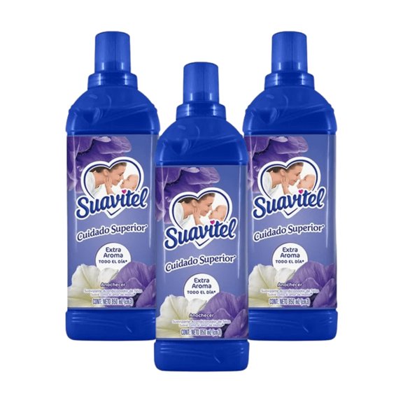 Suavitel Cuidado Superior Fabric Softener Anochecer( 3 X 23.7 fl oz), 3-Pack Bottles