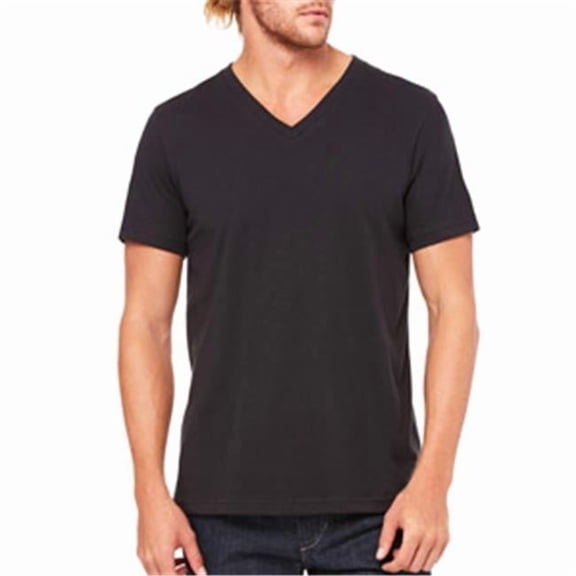 Canvas 3005 Unisex Jersey Short-Sleeve V-Neck T-Shirt - Vintage Black - 3XL
